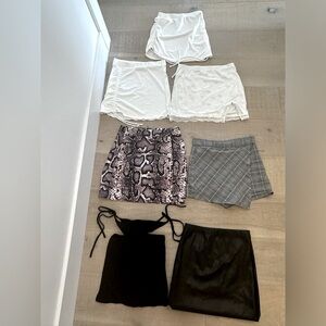 Skirt lot , bodycon size small / extra small pretty little thing, garage & SHEIN